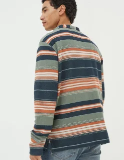 FatFace Trescowe Half Neck Sweatshirt Green Haze