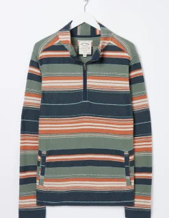 FatFace Trescowe Half Neck Sweatshirt Green Haze