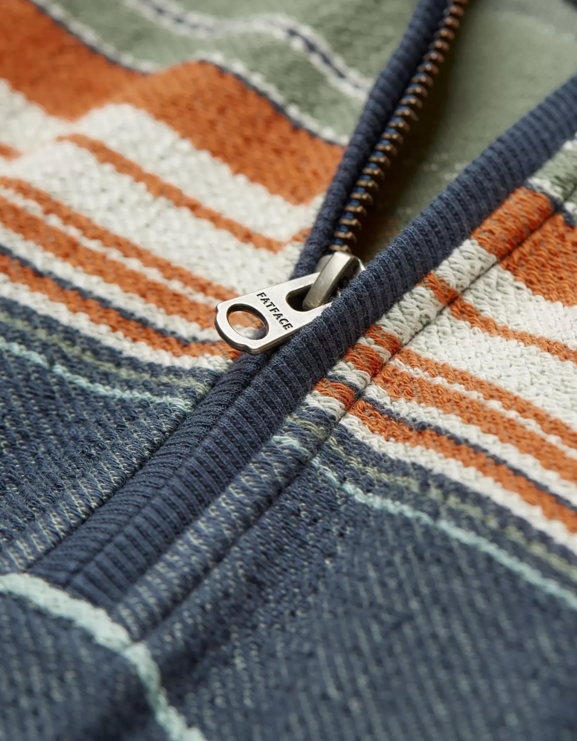 FatFace Trescowe Half Neck Sweatshirt Green Haze