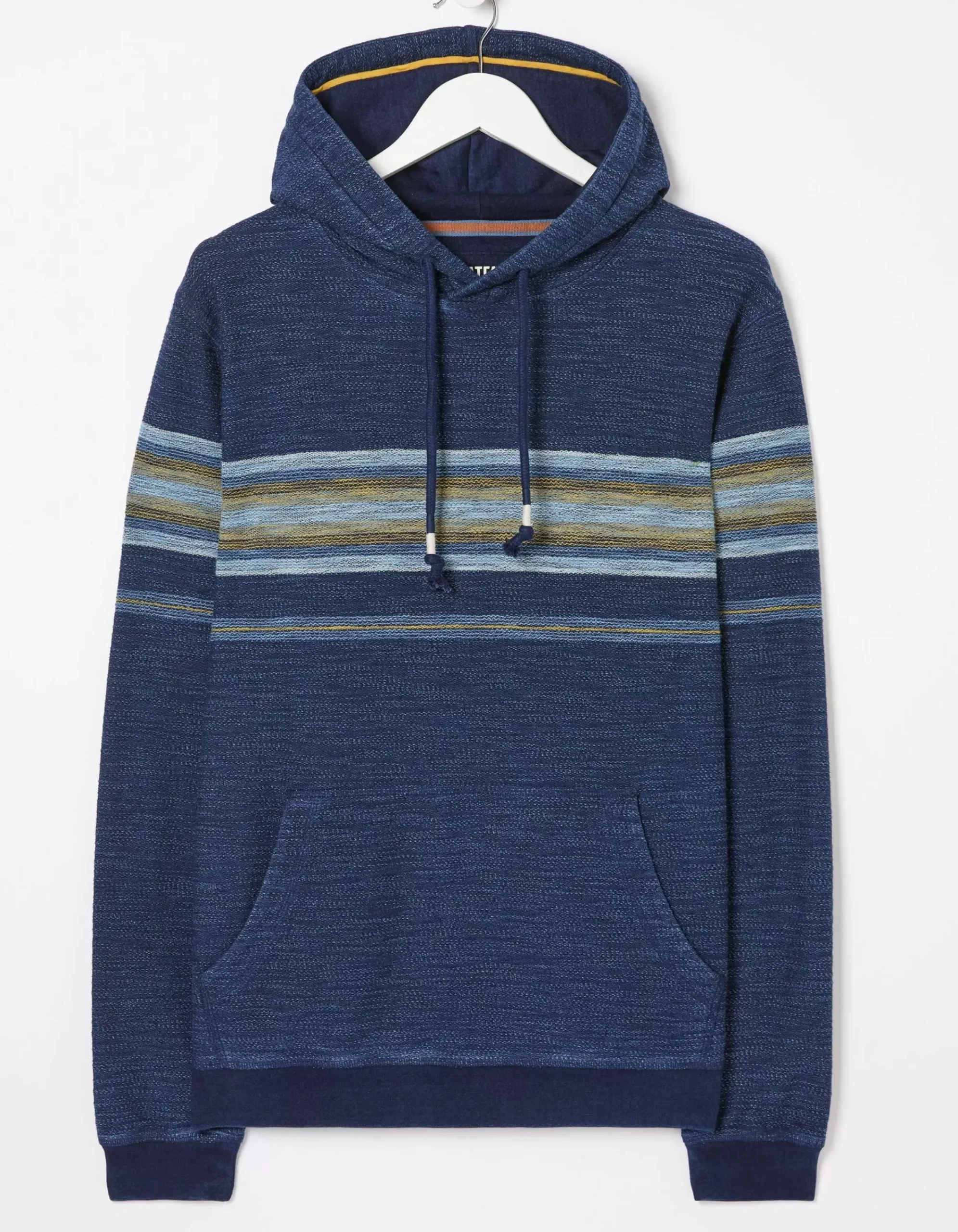 FatFace Trescowe Indigo Stripe Hoodie Indigo Blue