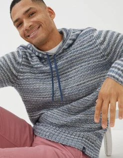 FatFace Trescowe Knitted Hoodie Blue Best