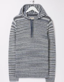FatFace Trescowe Knitted Hoodie Blue Best
