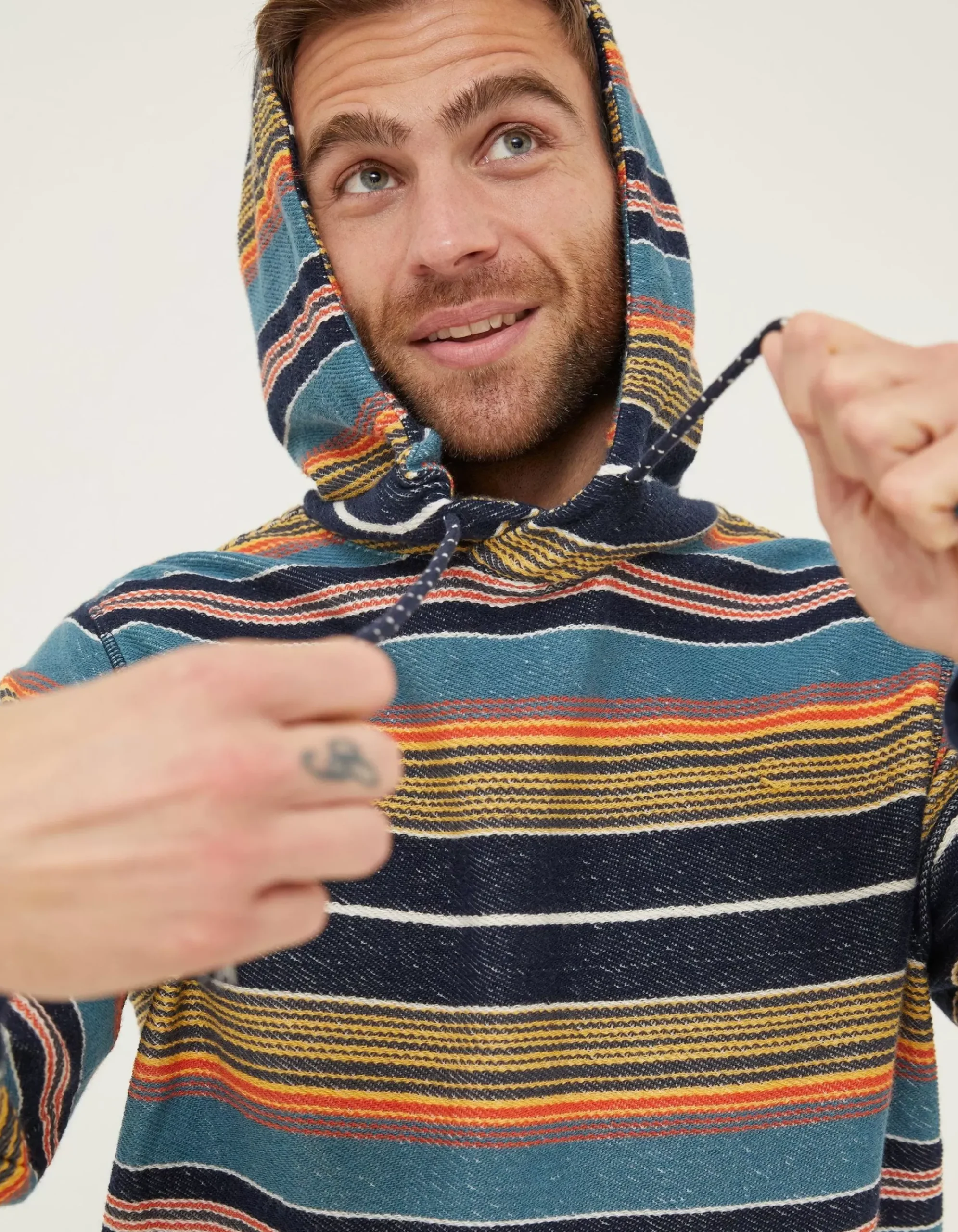 FatFace Trescowe Overhead Hoodie Blue Discount