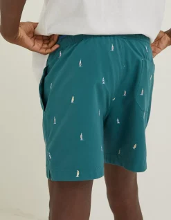 FatFace Trevose Boat Swim Shorts Teal Green Online