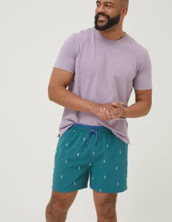 FatFace Trevose Boat Swim Shorts Teal Green Online