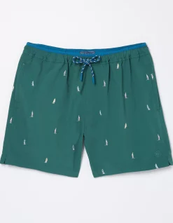 FatFace Trevose Boat Swim Shorts Teal Green Online