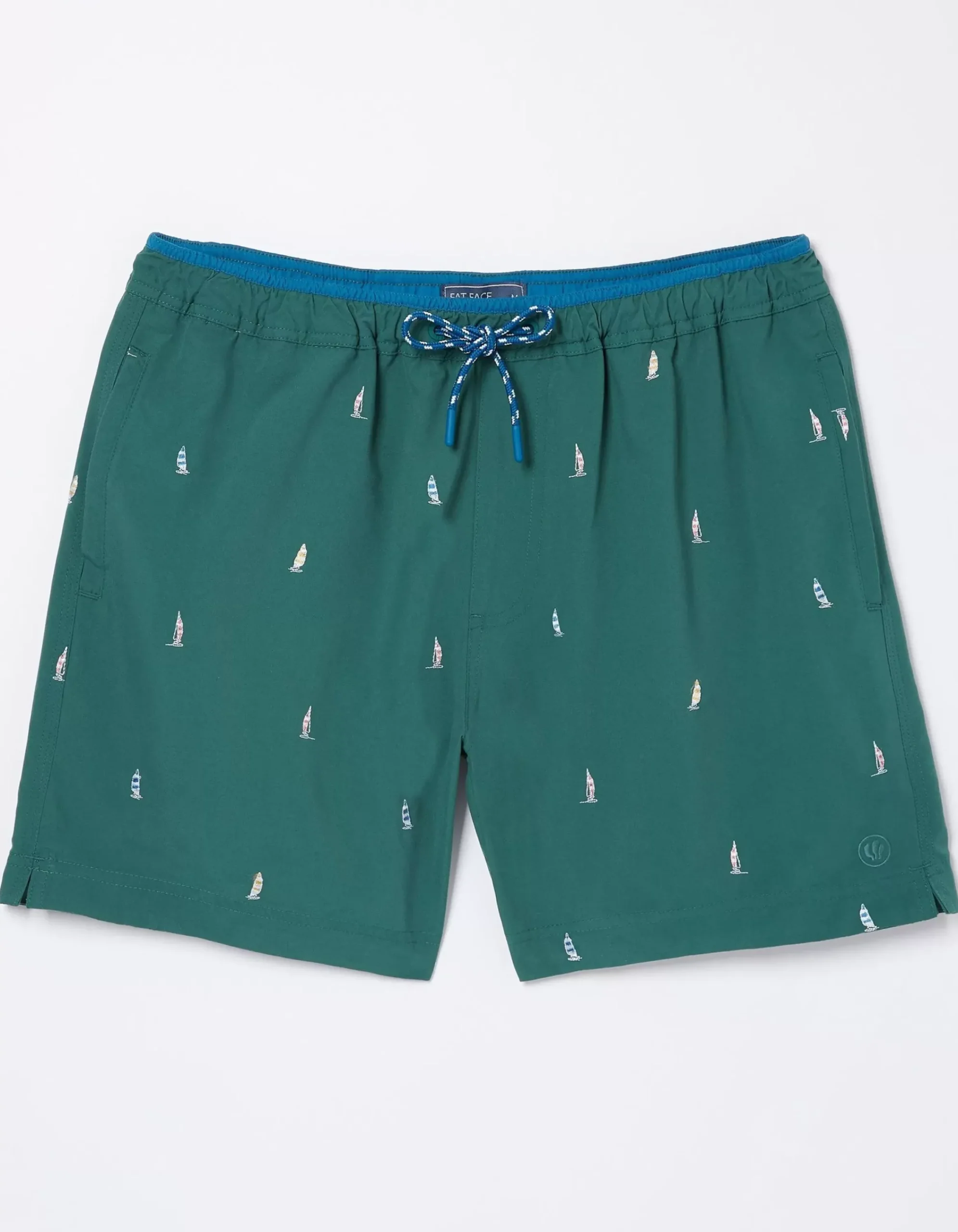 FatFace Trevose Boat Swim Shorts Teal Green Online