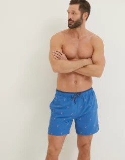 FatFace Trevose Lobster Swim Shorts Cobalt Blue Sale