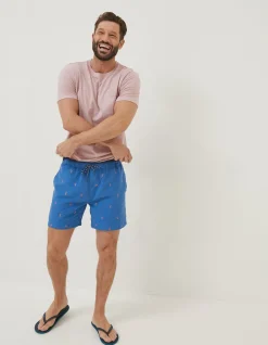 FatFace Trevose Lobster Swim Shorts Cobalt Blue Sale