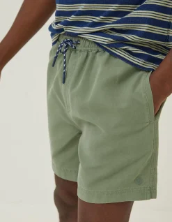 FatFace Trevose Plain Swim Shorts Green New