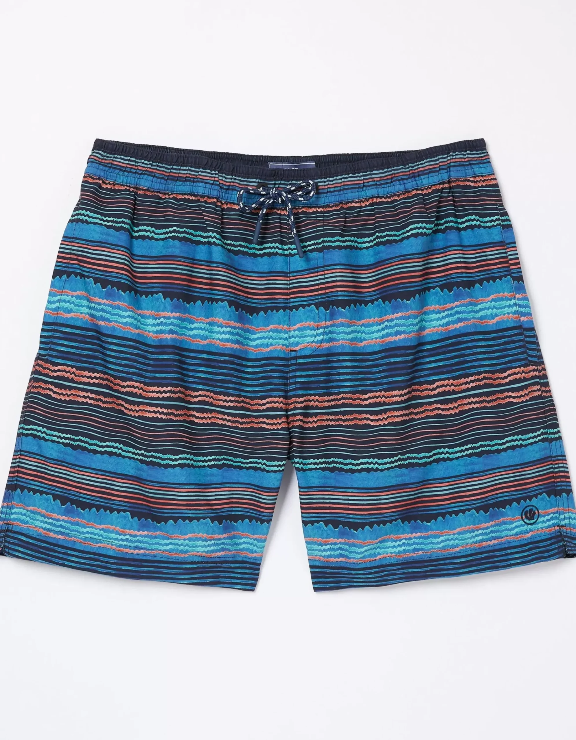 FatFace Trevose Scribble Swim Shorts Navy Sale