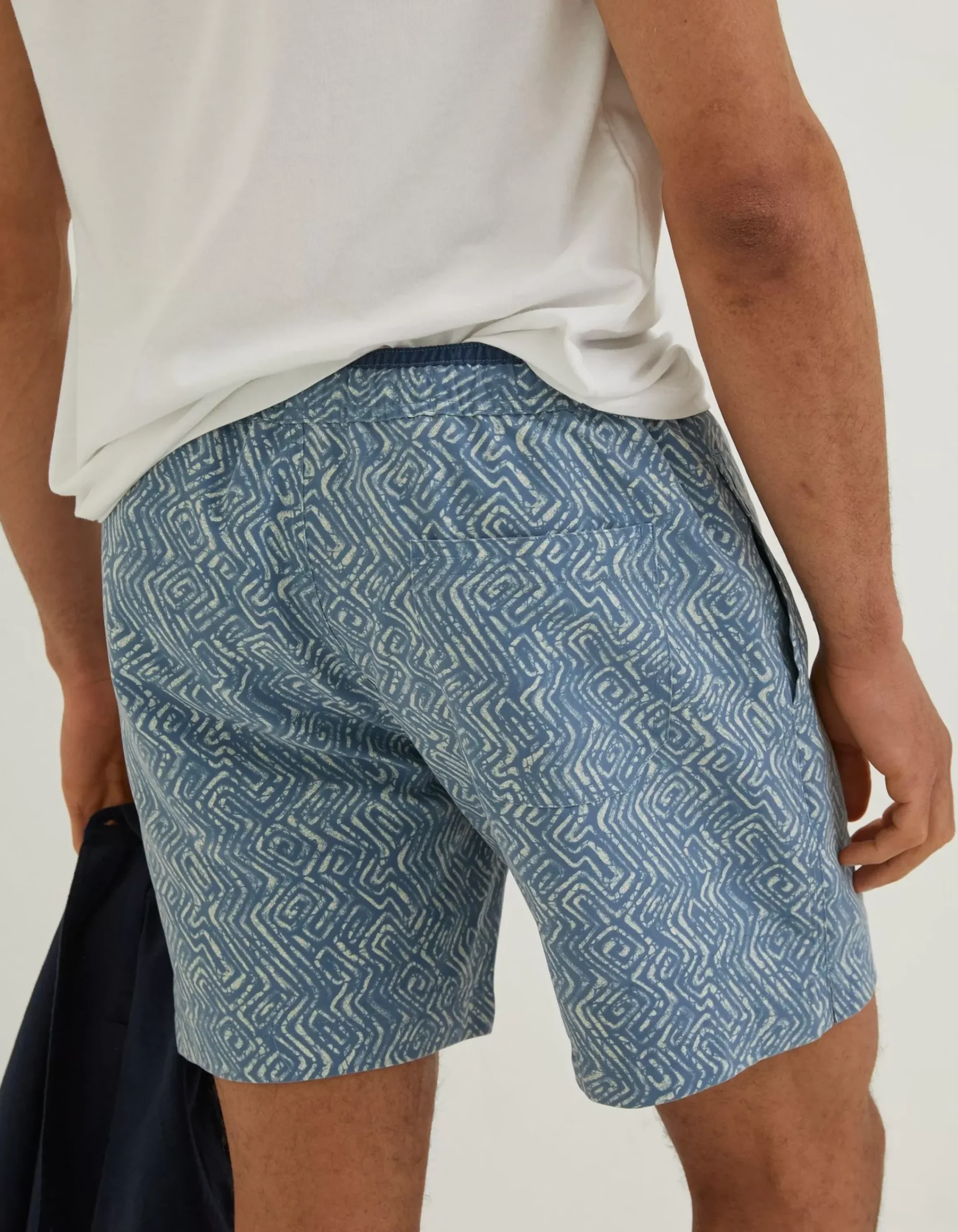 FatFace Trevose Tile Print Swim Shorts Washed Blue Hot