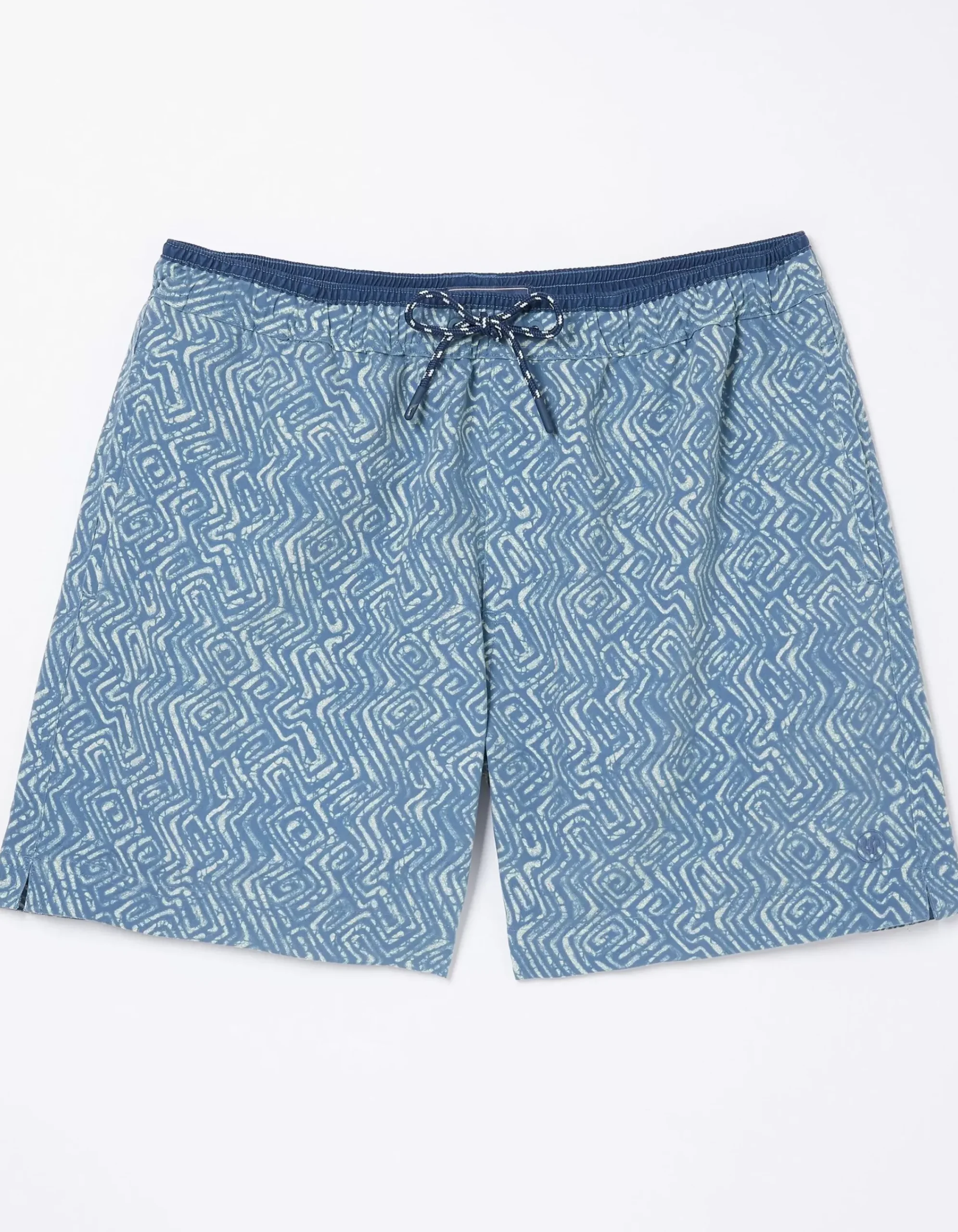 FatFace Trevose Tile Print Swim Shorts Washed Blue Hot
