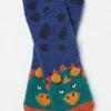 FatFace Triceratops Fluffy Socks Cobalt Blue Best