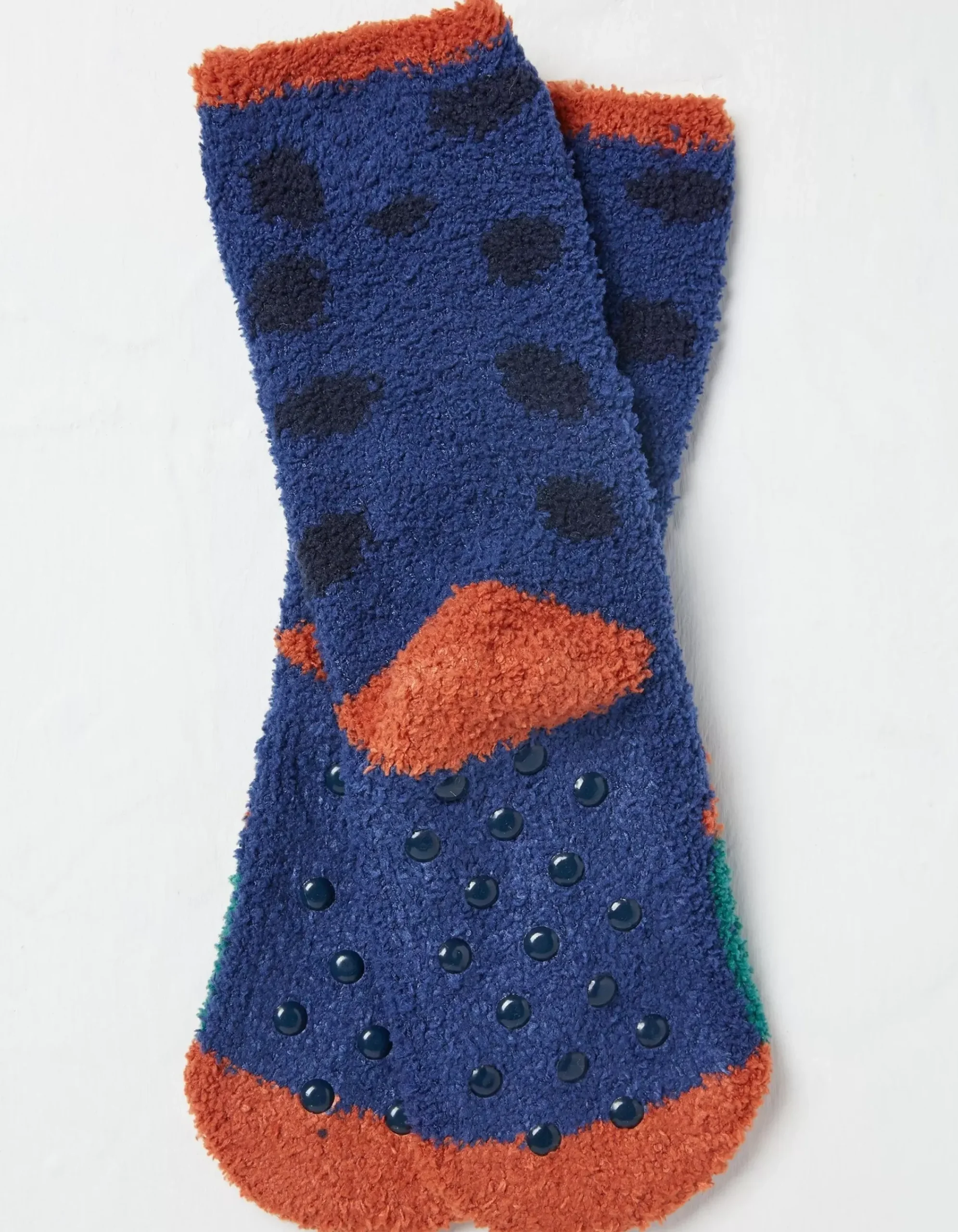 FatFace Triceratops Fluffy Socks Cobalt Blue Best