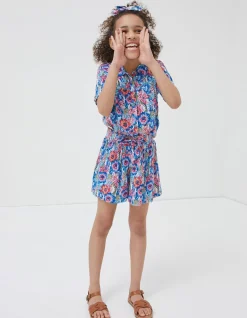 FatFace Tropical Print Flippy Shorts Multi Colour Clearance