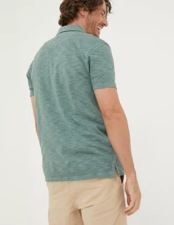 FatFace Truro Jersey Shirt Teal Green Sale
