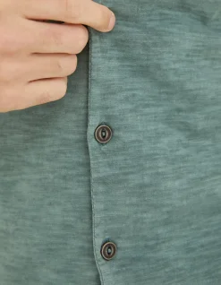 FatFace Truro Jersey Shirt Teal Green Sale