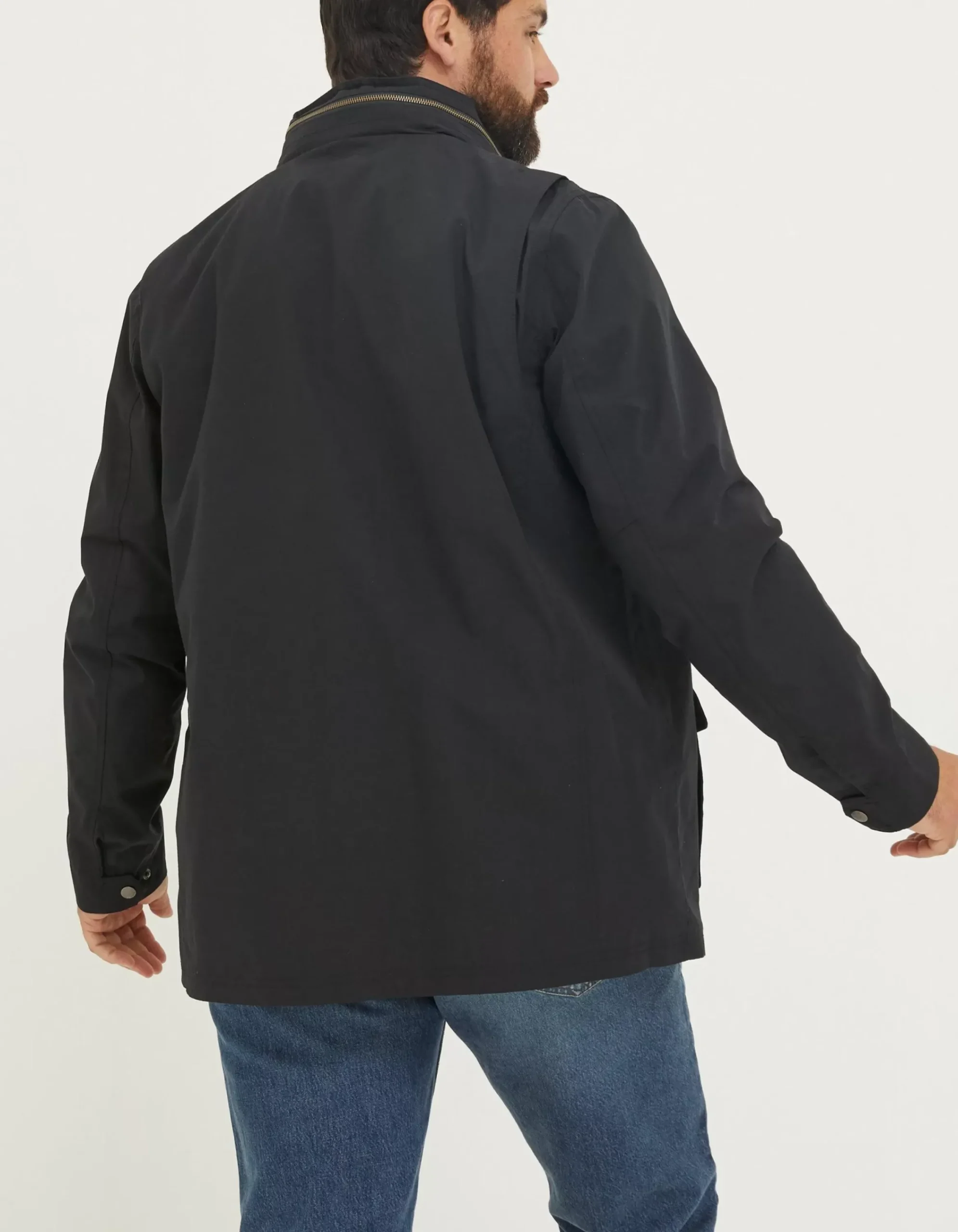 FatFace Truro Waterproof Jacket Black Best