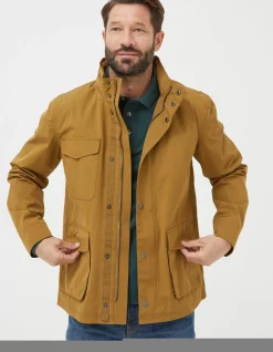 FatFace Truro Waterproof Jacket Golden Yellow Hot