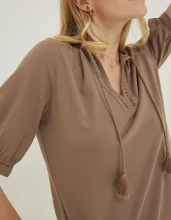 FatFace Tula Notch Top Light Brown Sale