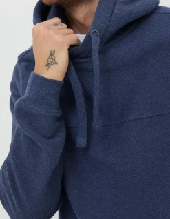 FatFace Twill Textured Hoodie Navy Clearance