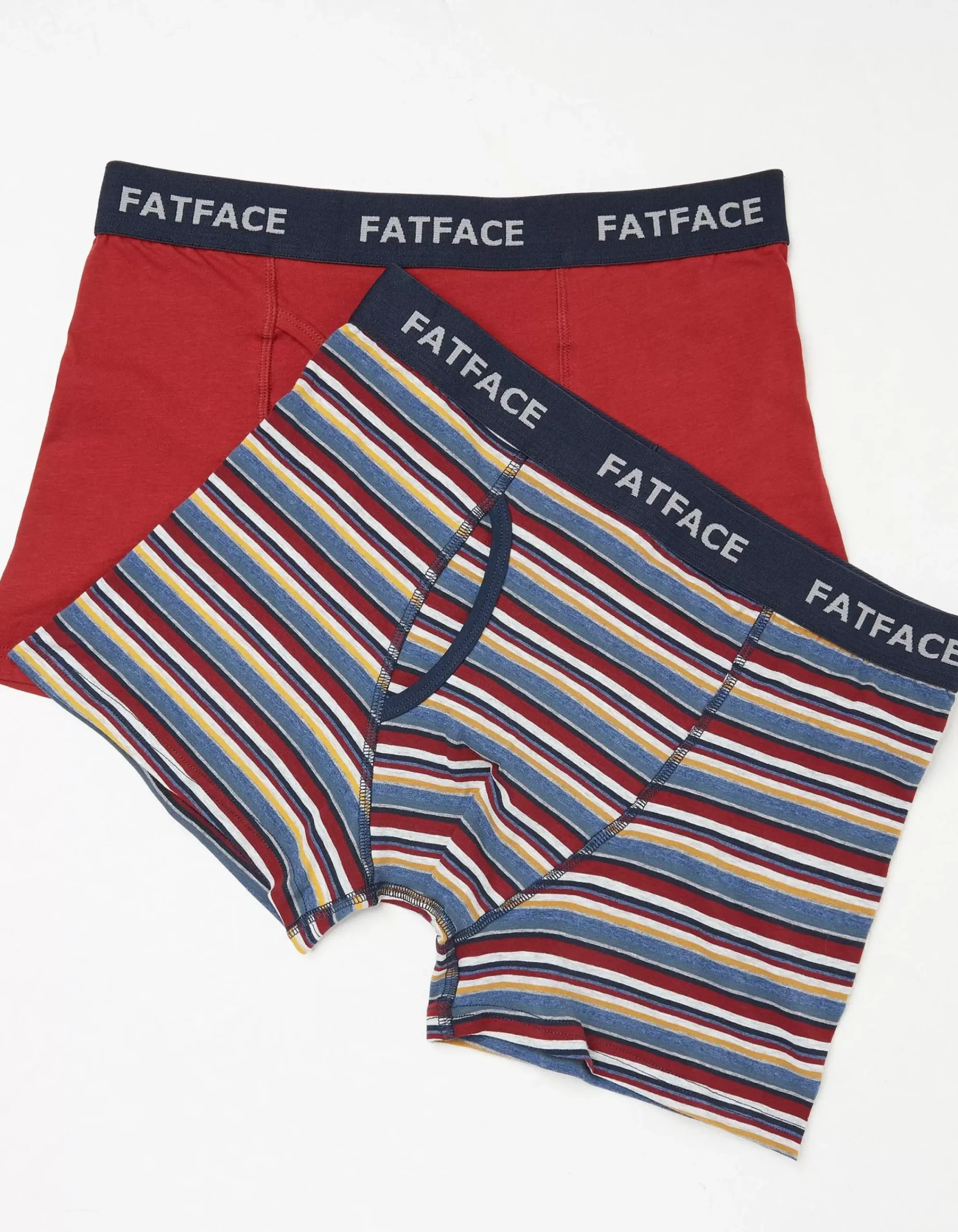 FatFace Two Pack Portland Stripe Boxers Multi Colour Clearance