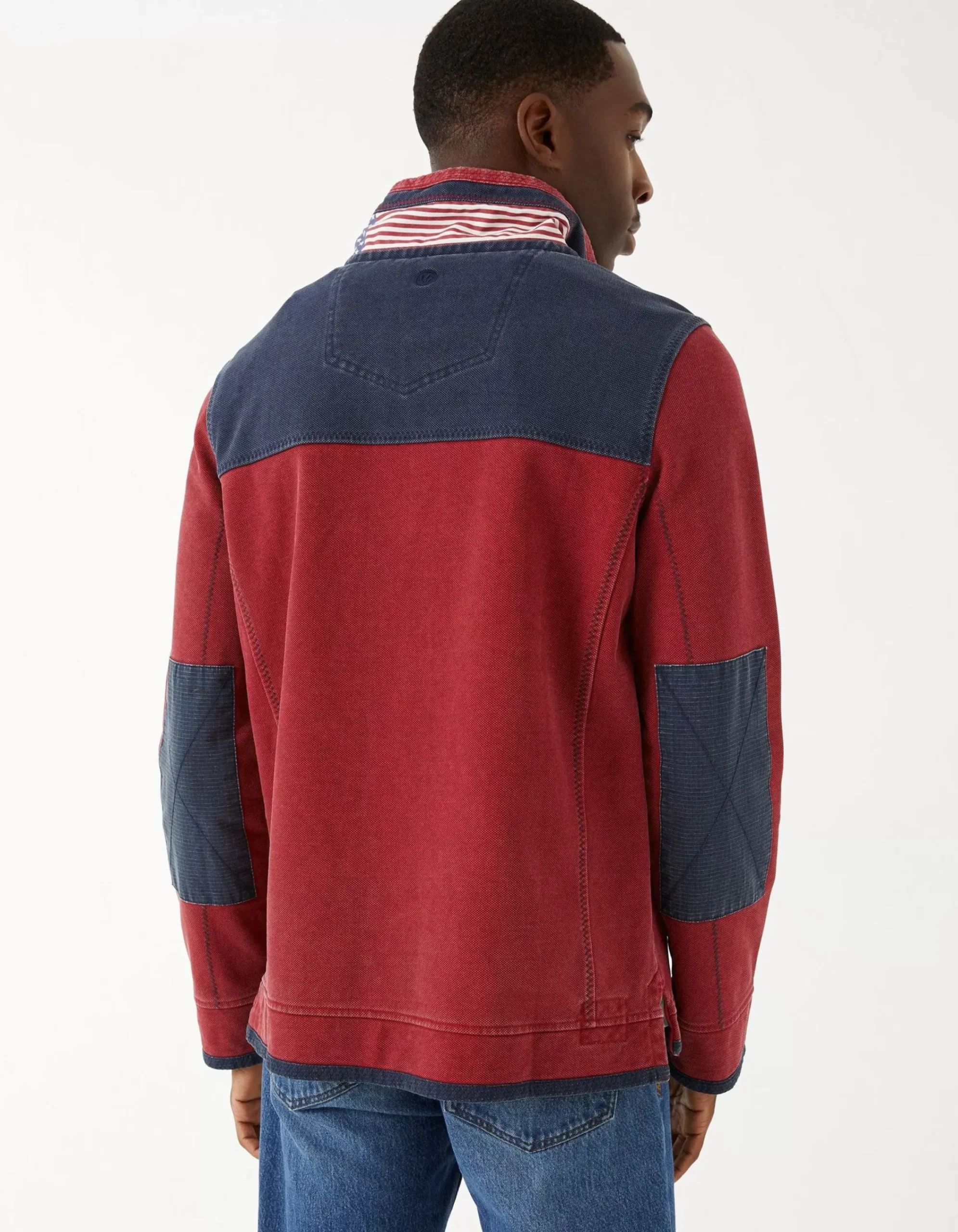FatFace Usa Airlie Yoke Sweatshirt Red Clearance