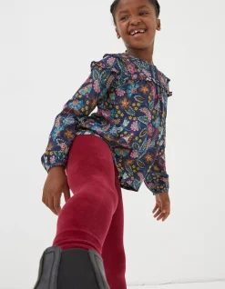 FatFace Velvet Legging Berry Pink Sale
