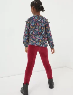 FatFace Velvet Legging Berry Pink Sale