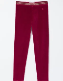FatFace Velvet Legging Berry Pink Sale