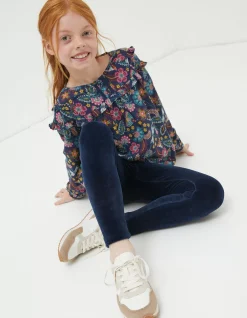 FatFace Velvet Legging Navy