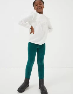 FatFace Velvet Legging Green Hot