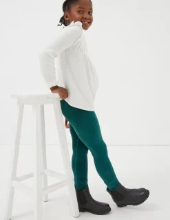FatFace Velvet Legging Green Hot