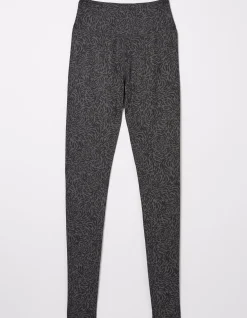 FatFace Venus Print Leggings Charcoal Grey Outlet