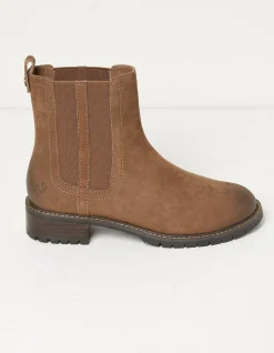 FatFace Verity High Ankle Chelsea Boot Tan New