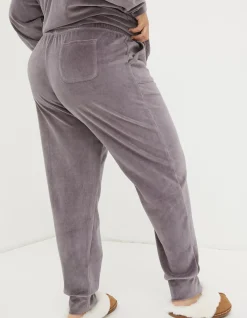 FatFace Verity Velvet Jogger Washed Purple Outlet