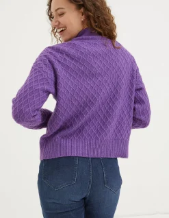 FatFace Vicki Jumper Purple Hot