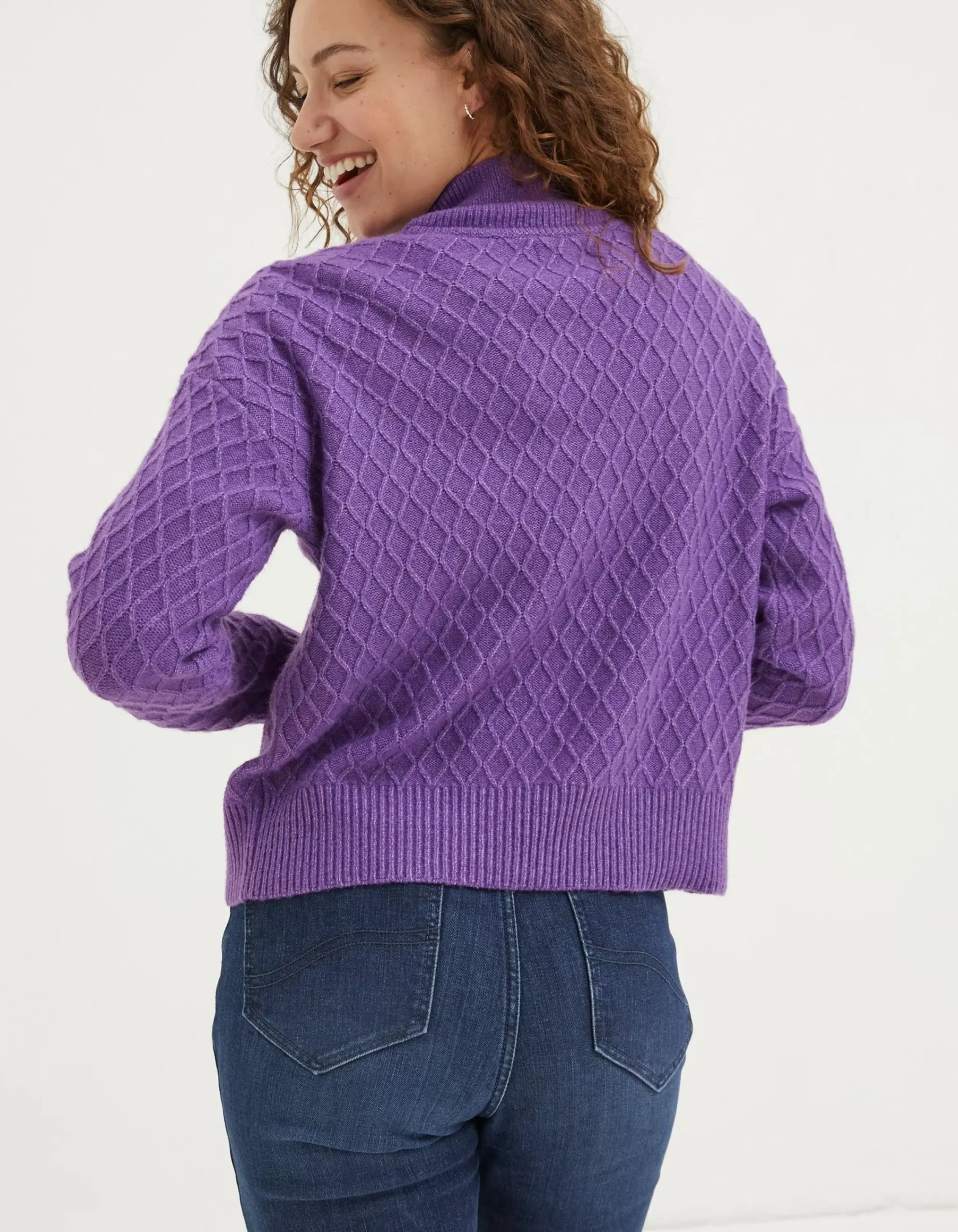 FatFace Vicki Jumper Purple Hot