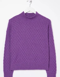 FatFace Vicki Jumper Purple Hot