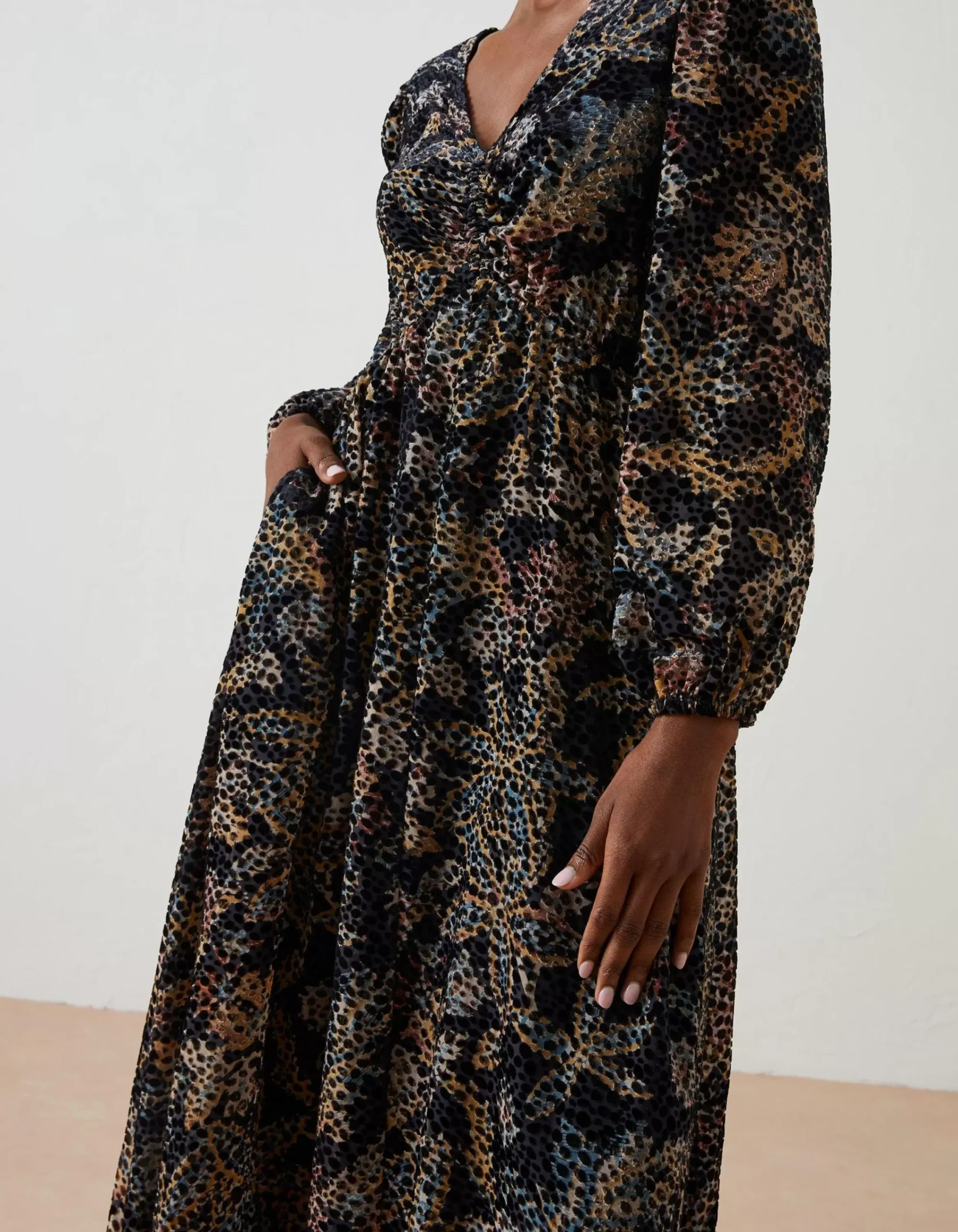 FatFace Victoria Floral Midi Dress Multi Clearance