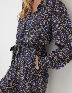 FatFace Vinnie Floral Jumpsuit Black