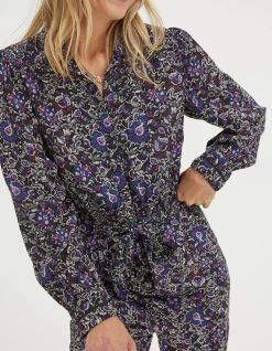 FatFace Vinnie Floral Jumpsuit Black