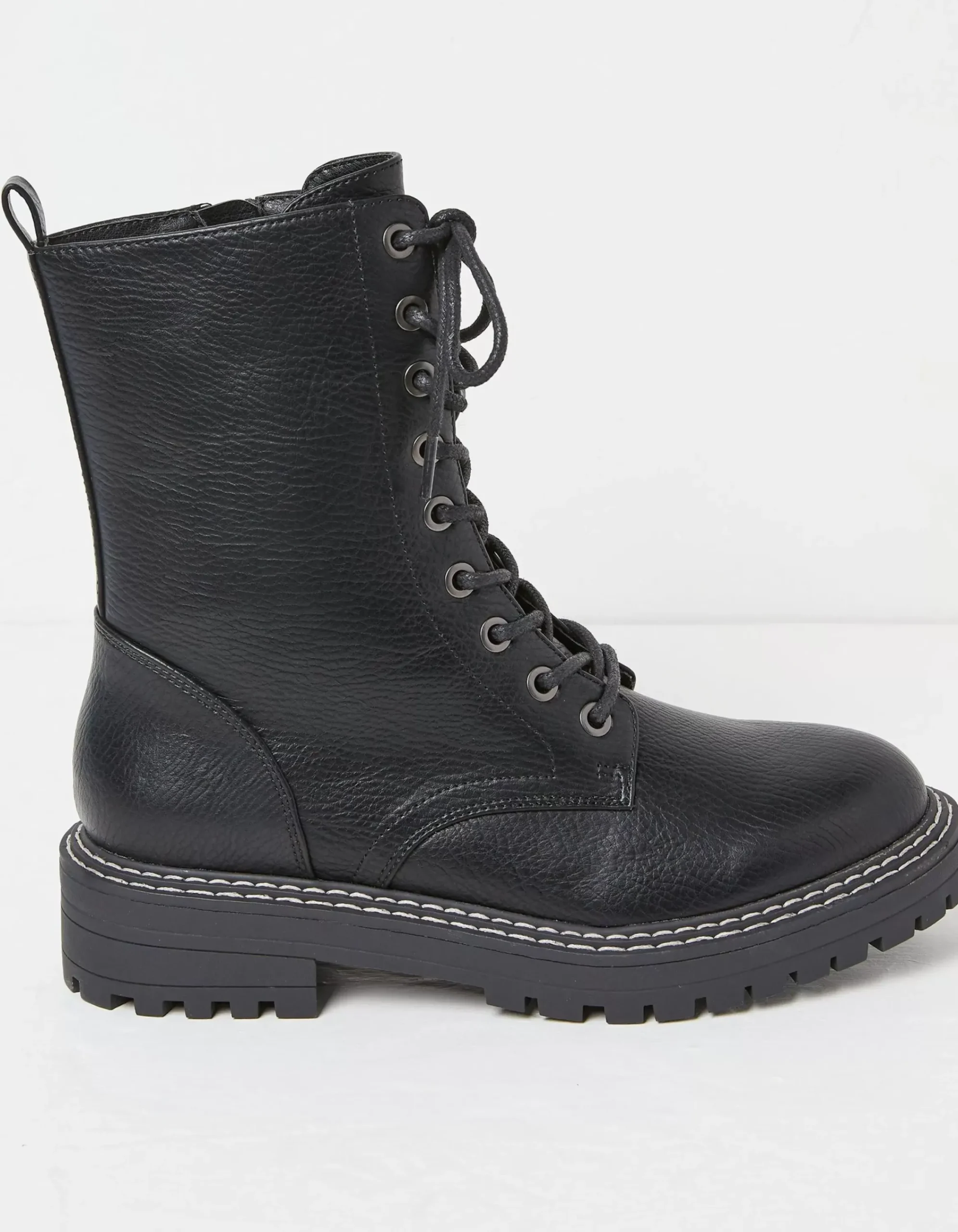 FatFace Violet Mid Chunky Lace Up Boot Black Sale