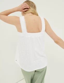 FatFace Viv Embroidered Cami White Online