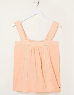 FatFace Viv Embroidered Cami Light Orange Best