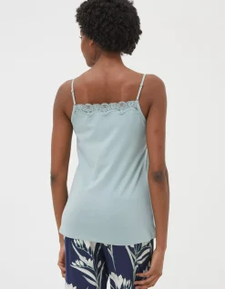 FatFace V-Neck Lace Vest Green Haze Hot