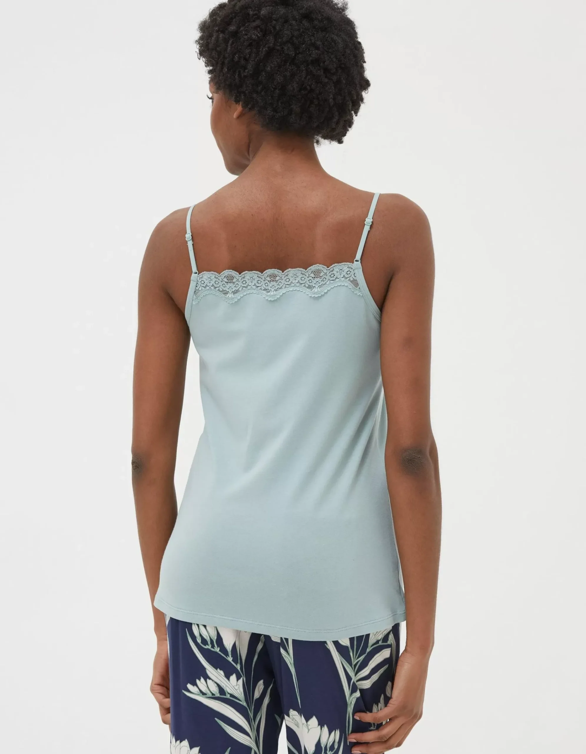 FatFace V-Neck Lace Vest Green Haze Hot