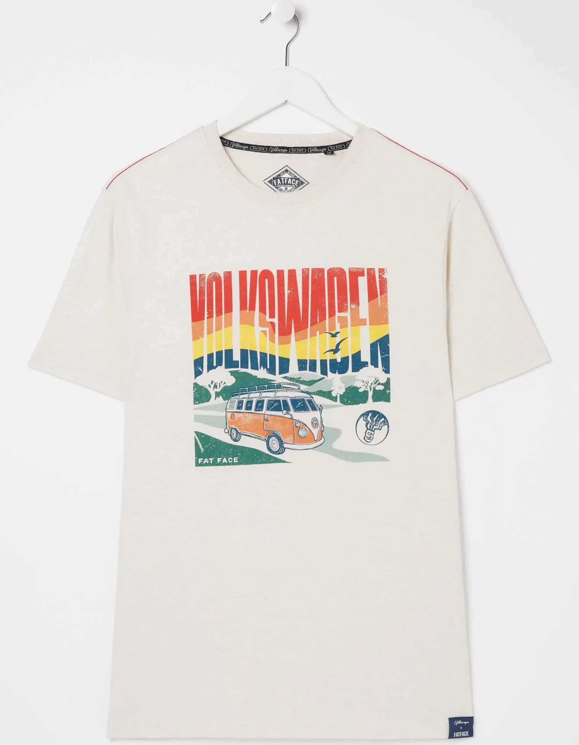 FatFace Vw Countryside T-Shirt Grey Marl New
