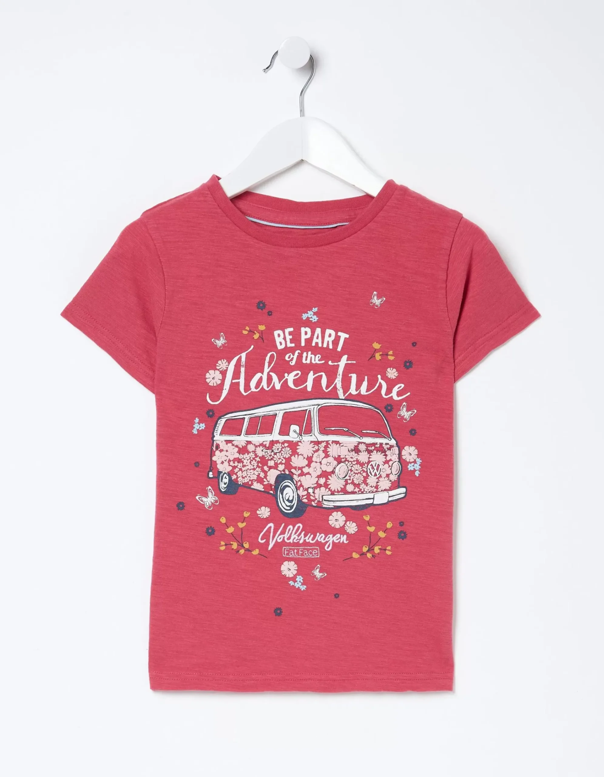 FatFace Vw Graphic Jersey T Shirt Raspberry Red Sale